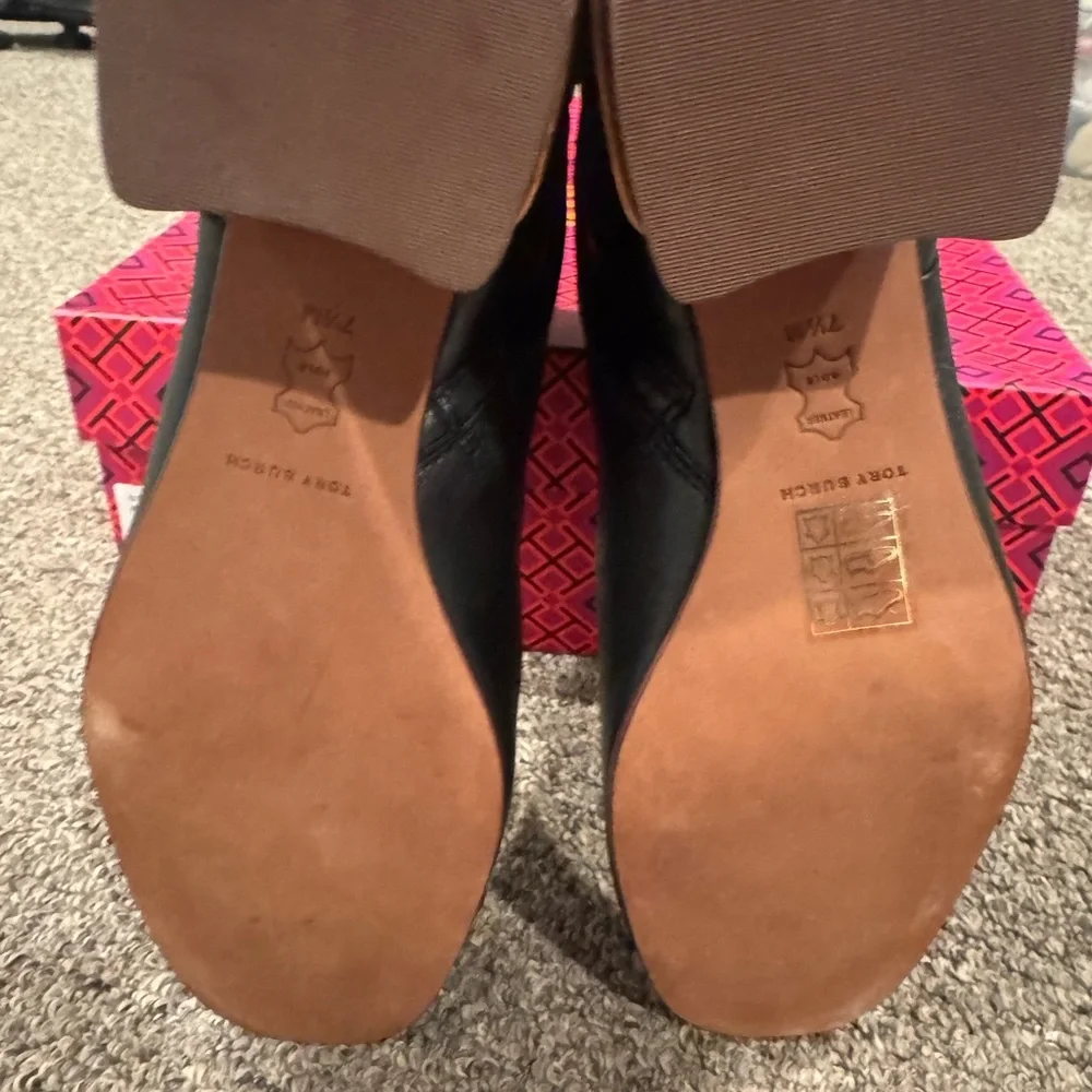Tory Burch Sleek Black Ankle Booties - Picture 5 of 8